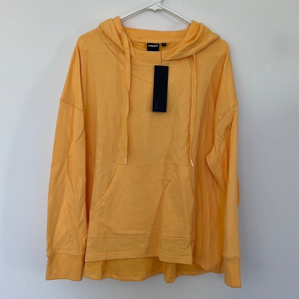 BNWT Mono B yellow hoodie Size L